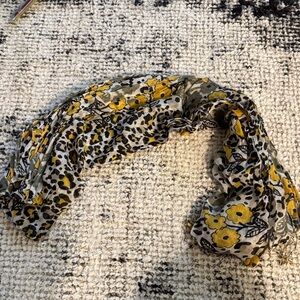 Floral Yellow‎ and Black Women's Scarf